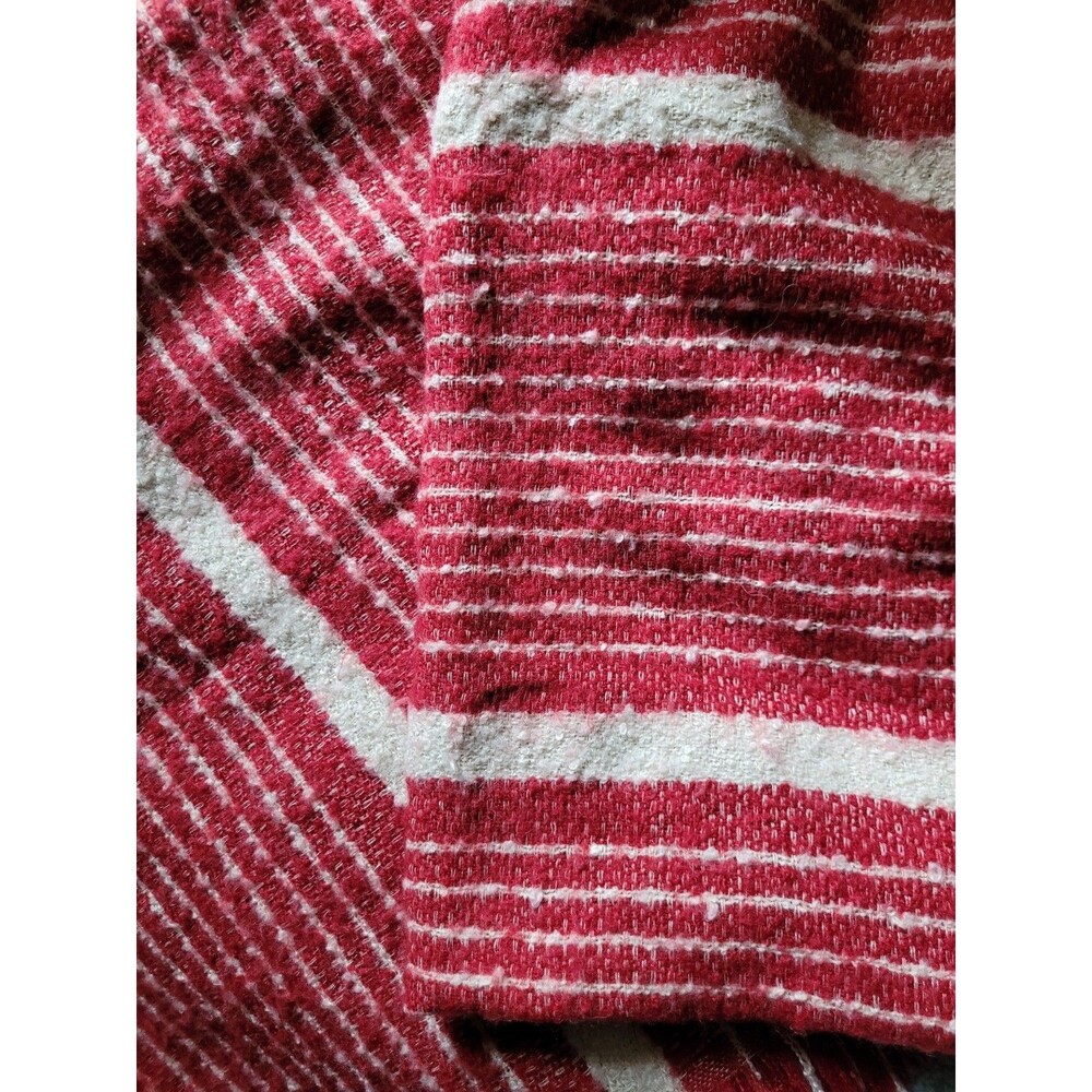 Sole Society Dark Red & White Striped  Wrap Scarf Shawl